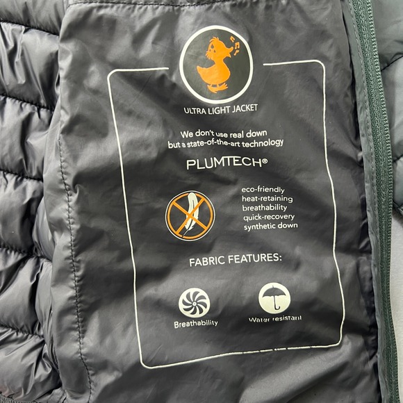 SAVE THE DUCK Alexander Puffer Jacket Mens M Ultra Light Down Alternative  Gray - Picture 5 of 9